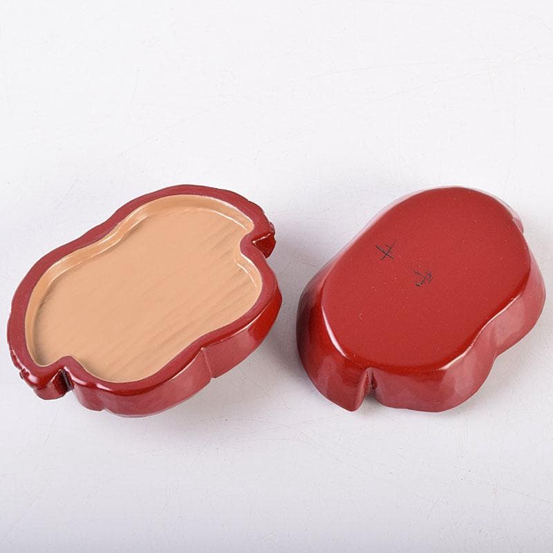 くりのぼう　高岡漆器　木彫師　般若勉（雲舟）作　蟹香合　共箱　V　8480