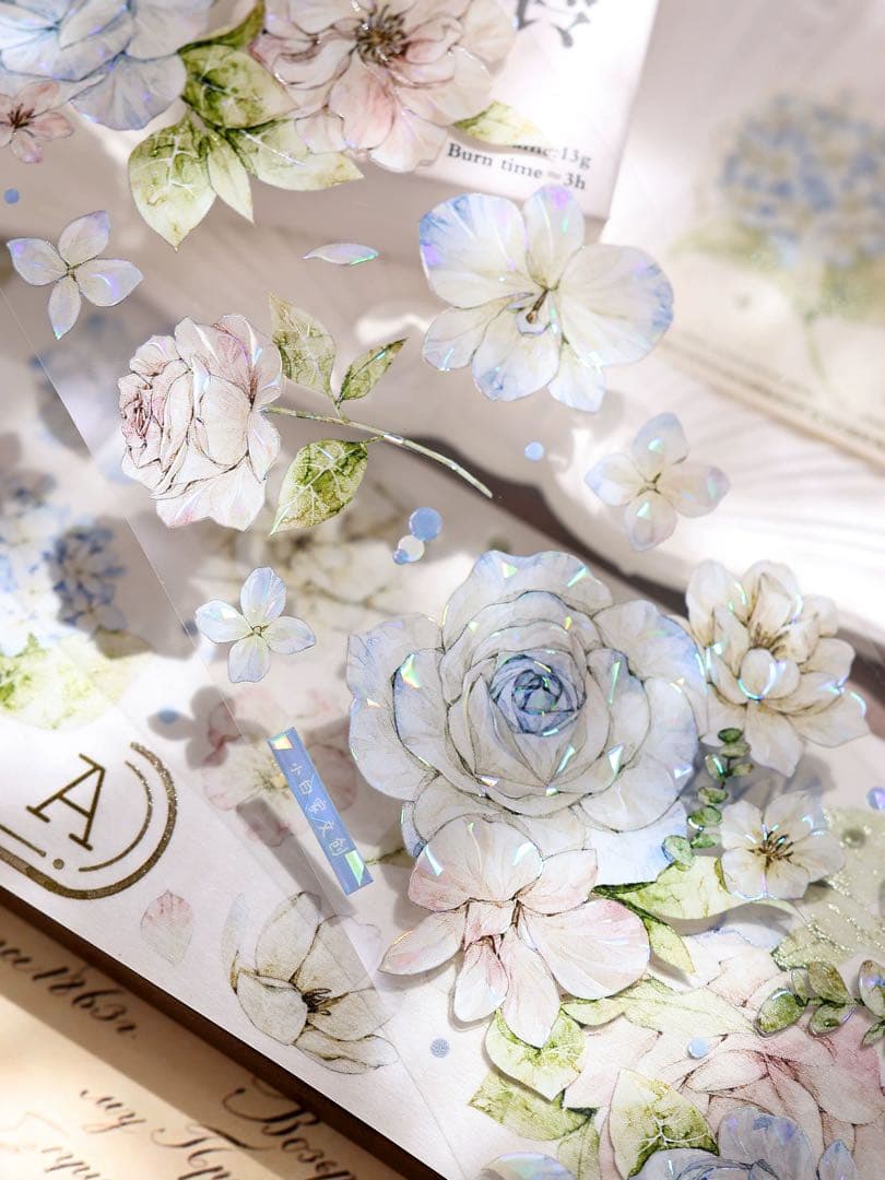 小白家文創《甜梦蓝》海外マスキングテープ　マステ 【2523】