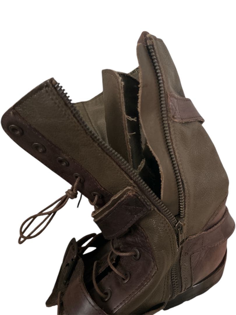 ジャンク品メンズ ブーツ ツイン T2[in] ブラウン ミリタリーブーツ