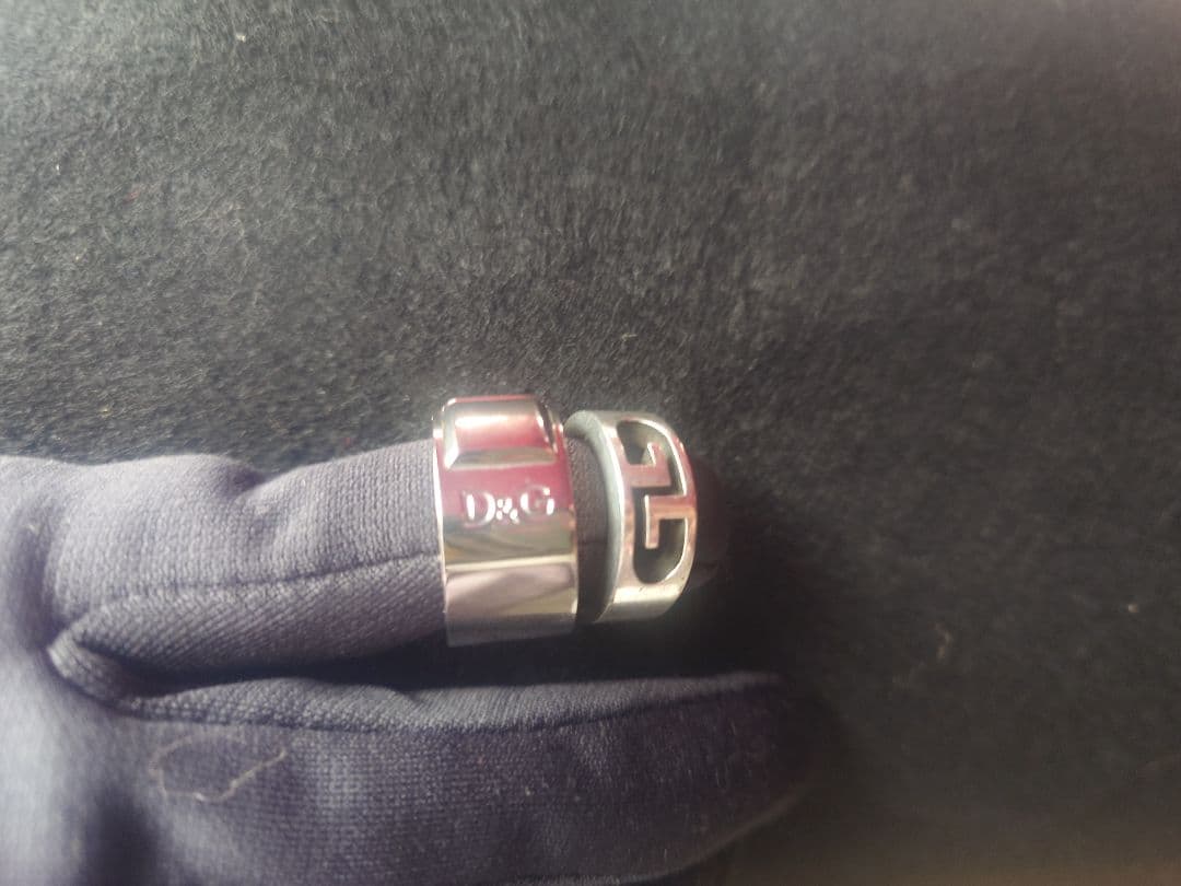 GUCCI ☆13号☆ D&G ☆87R ロゴ入りリング シルバー
