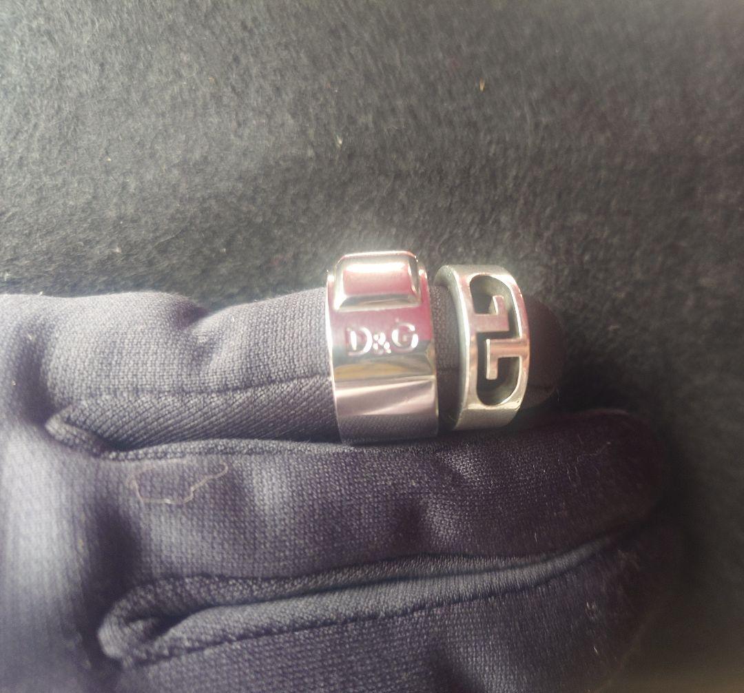 GUCCI ☆13号☆ D&G ☆87R ロゴ入りリング シルバー