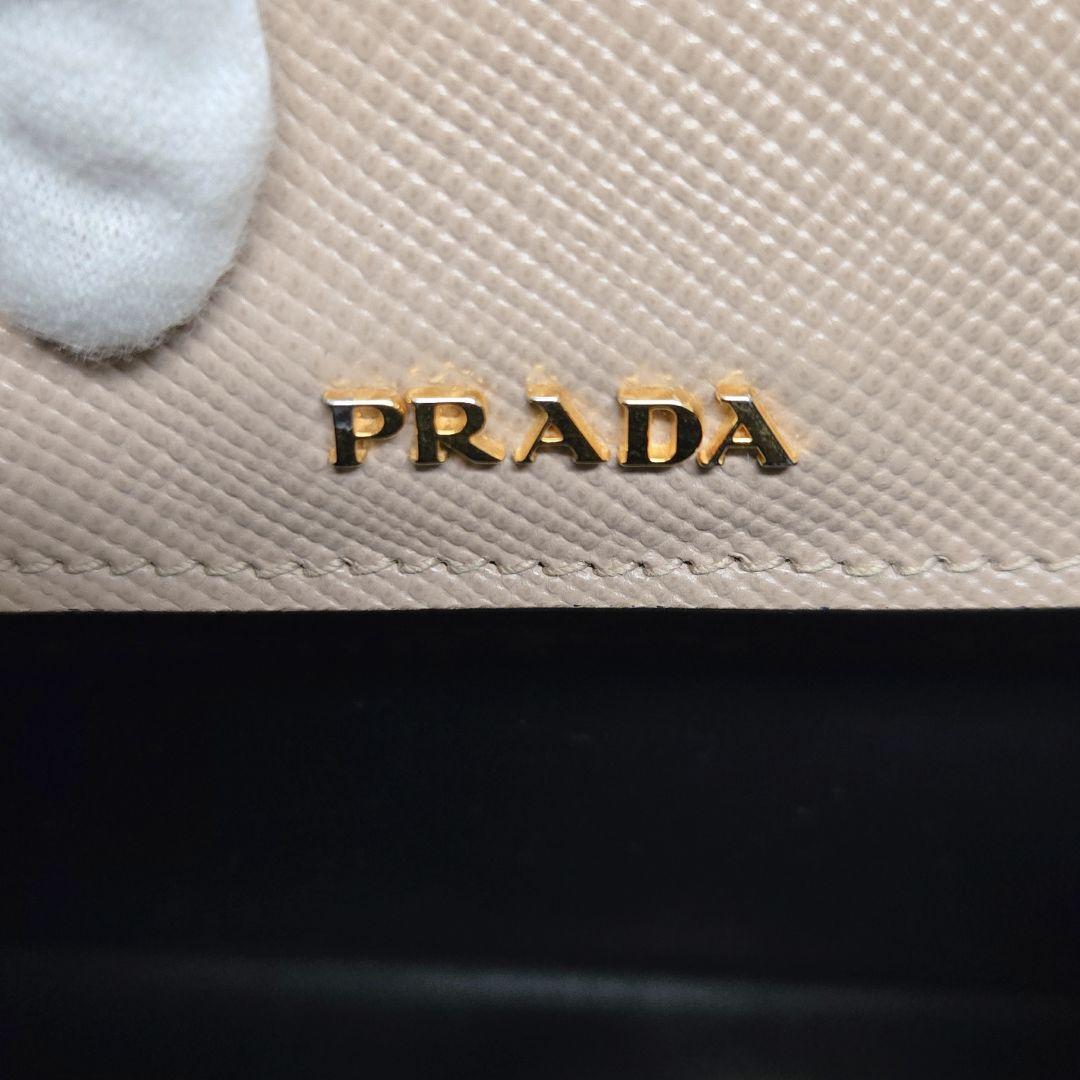極美品✨プラダ サフィアーノキュイール ハンドバッグ ベージュ 1BG887