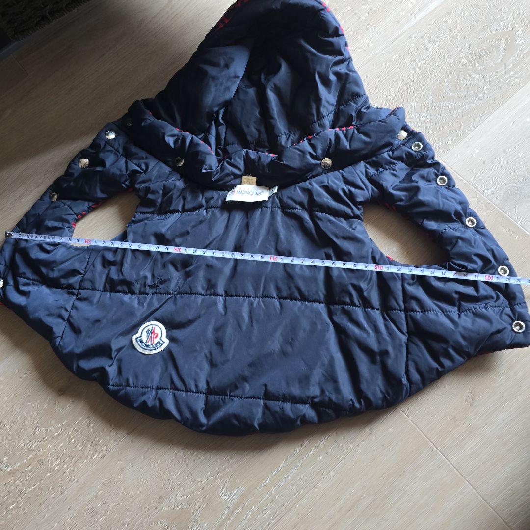 R*様 モンクレール 犬 ダウン ネイビー 赤 紺 リバーシブル コート POL