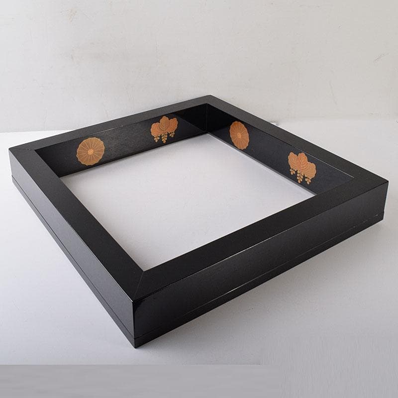 茶道具　塗師　五代　石川蝋石作　高台寺蒔絵　炉縁　共箱　C　7241C