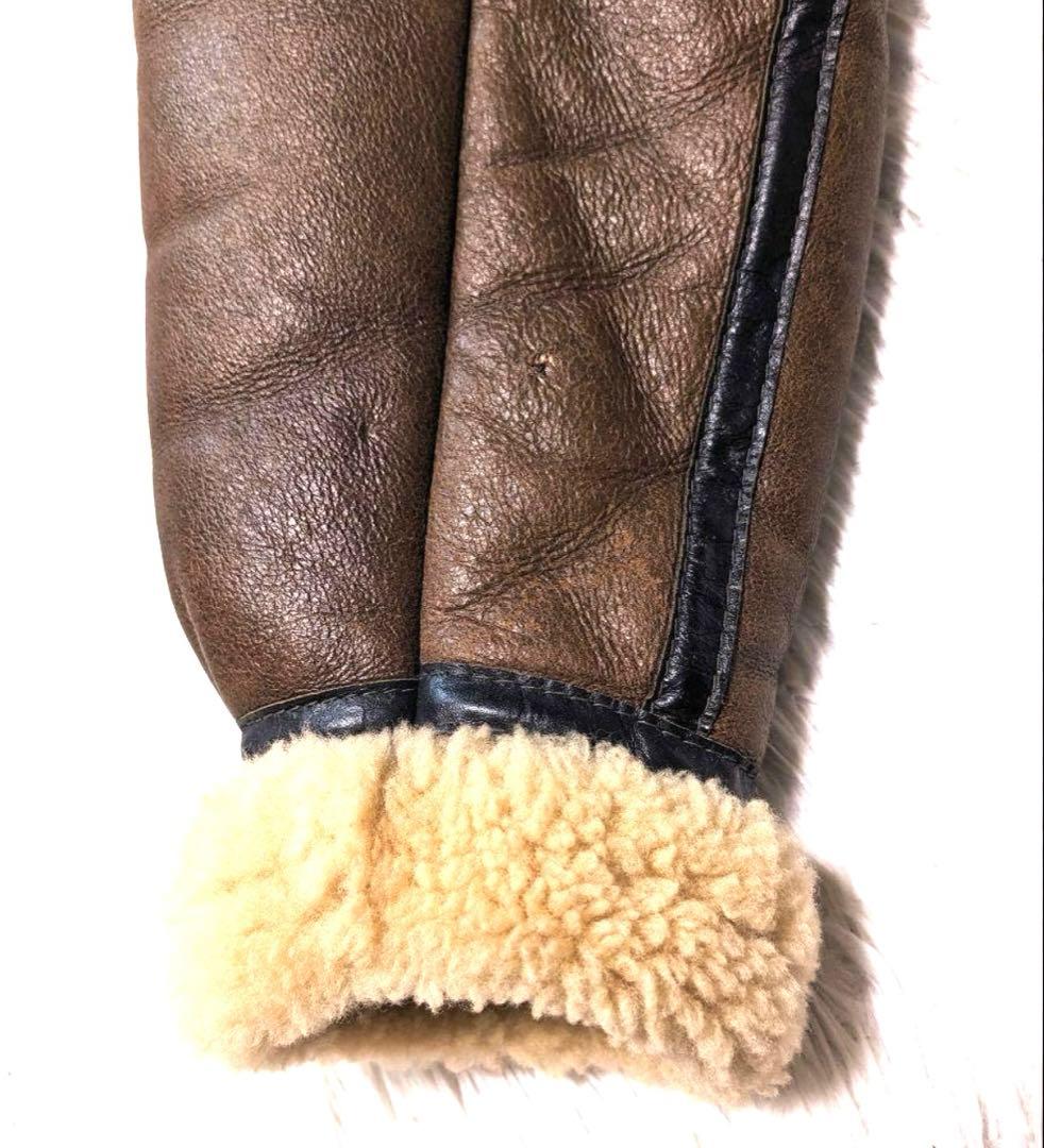 極上品 swp b3 フライトジャケット 高級ムートンを贅沢に使用、革