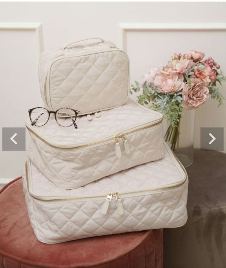 新品　Liala by pg キルティングトラベル収納 バック3点セット キルティング トラベル 収納バッグ 3点セット Liala×PG 全2色｜lpg932