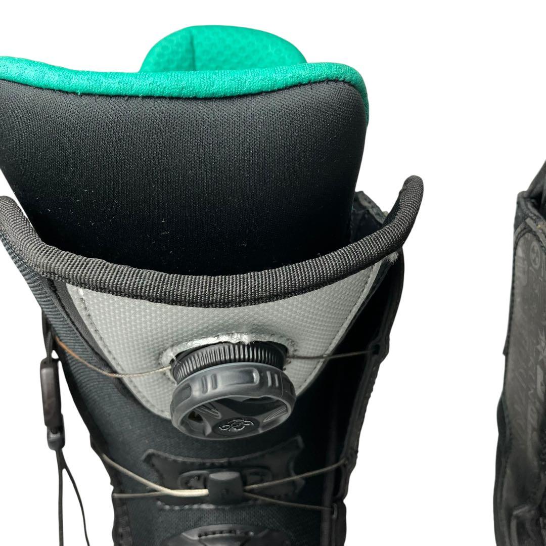 【美品】BUZRUN バズラン スノーボードブーツ ブラック/グリーン 26cm