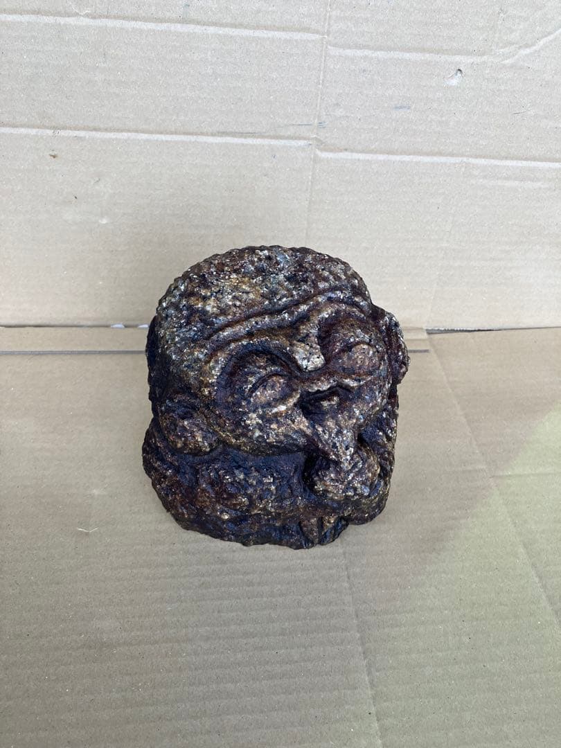 国産 御影石製 宝珠大黒天 石彫 置物