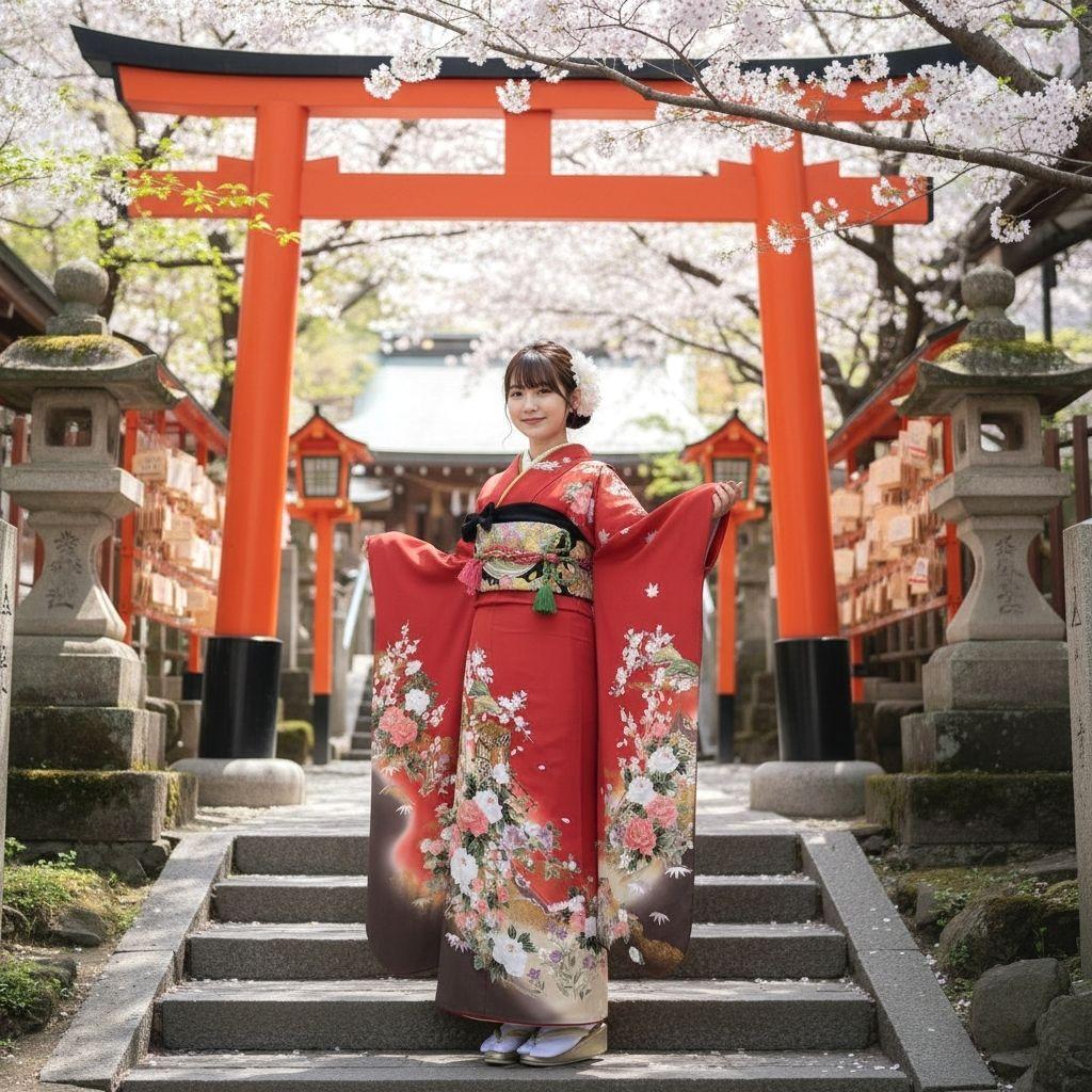 ☆最終価格☆振袖フルセット(6点)・成人式・古典柄・金彩加工・金駒