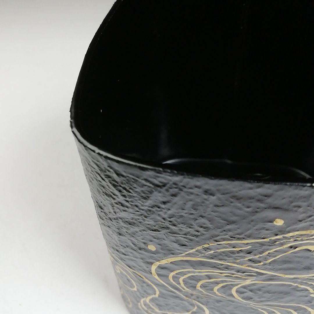 T929 棗 売れ筋 『波千鳥蒔絵』『一閑棗』『竹内幸斎 作』 共箱 茶道具