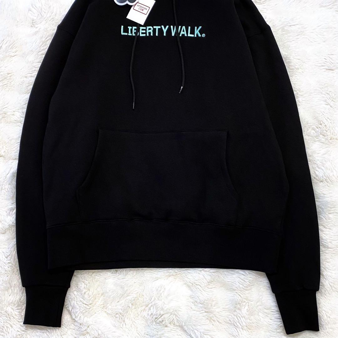 【新品・タグ付】LIBERTY WALK ビッグロゴ 刺繍 パーカー ブラック