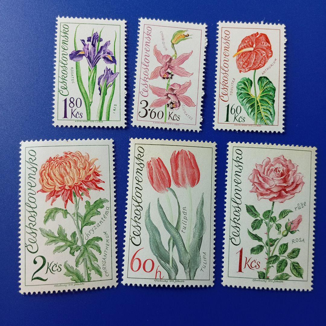 9226 外国切手 チェコスロバキア 1973年 美しい凹版 花 6V - メルカリ