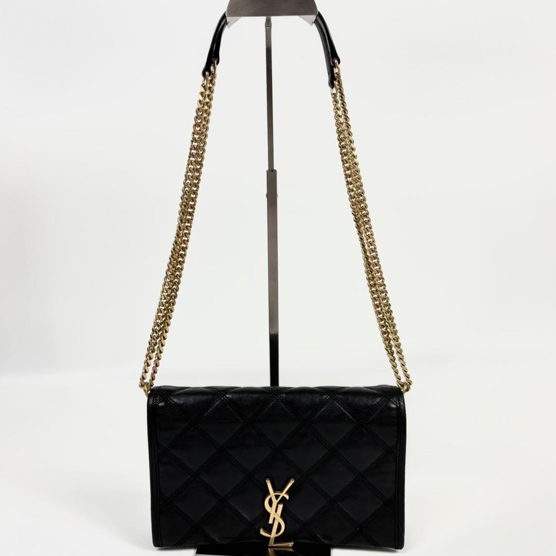 専用サンローラン　ベッキー キルティング　チェーン　バッグ　YSLロゴ金具