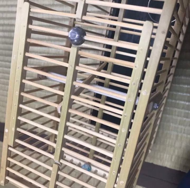 ファッション メジロ籠 落とし籠 新品未使用 角柱 おとり入れ 2段