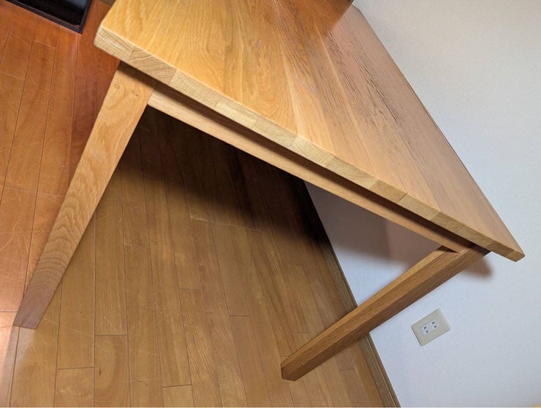 ■送料込■無印良品 MUJI 無垢材テーブル1 オーク材 ダイニングテーブル机