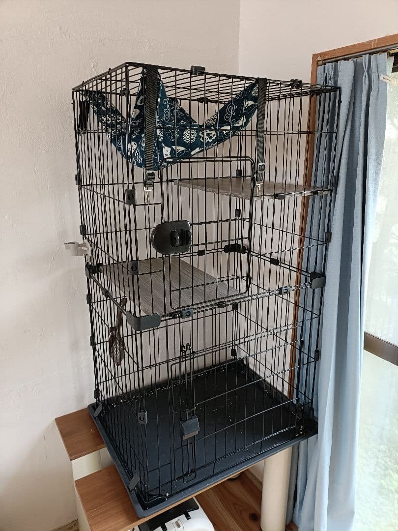 キャットケージ ブラック 楽天市場】アイリスオーヤマ 猫ケージ 3段 ルーフキャットケージ
