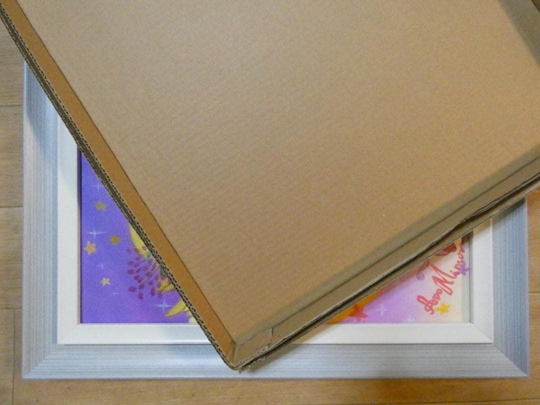 油絵　額付き　水森亜土　 F6 【　人物　】手描き