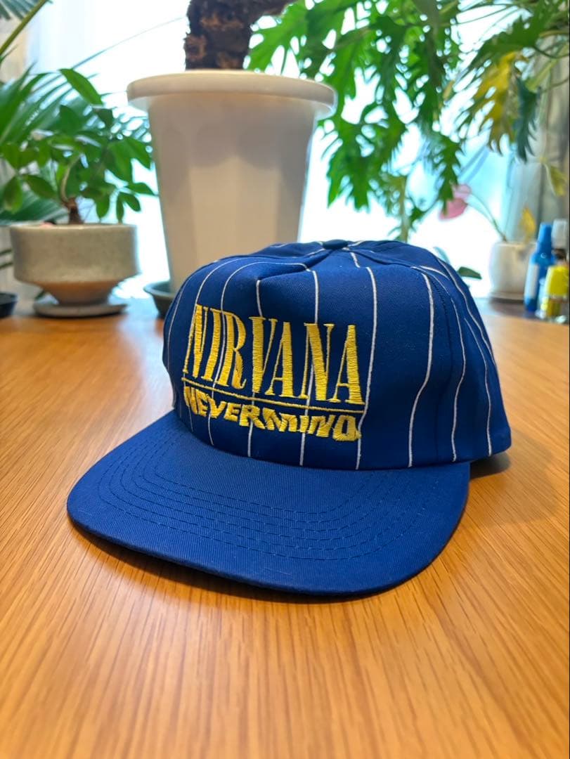 NIRVANA NEVERMIND ヴィンテージキャップ 青