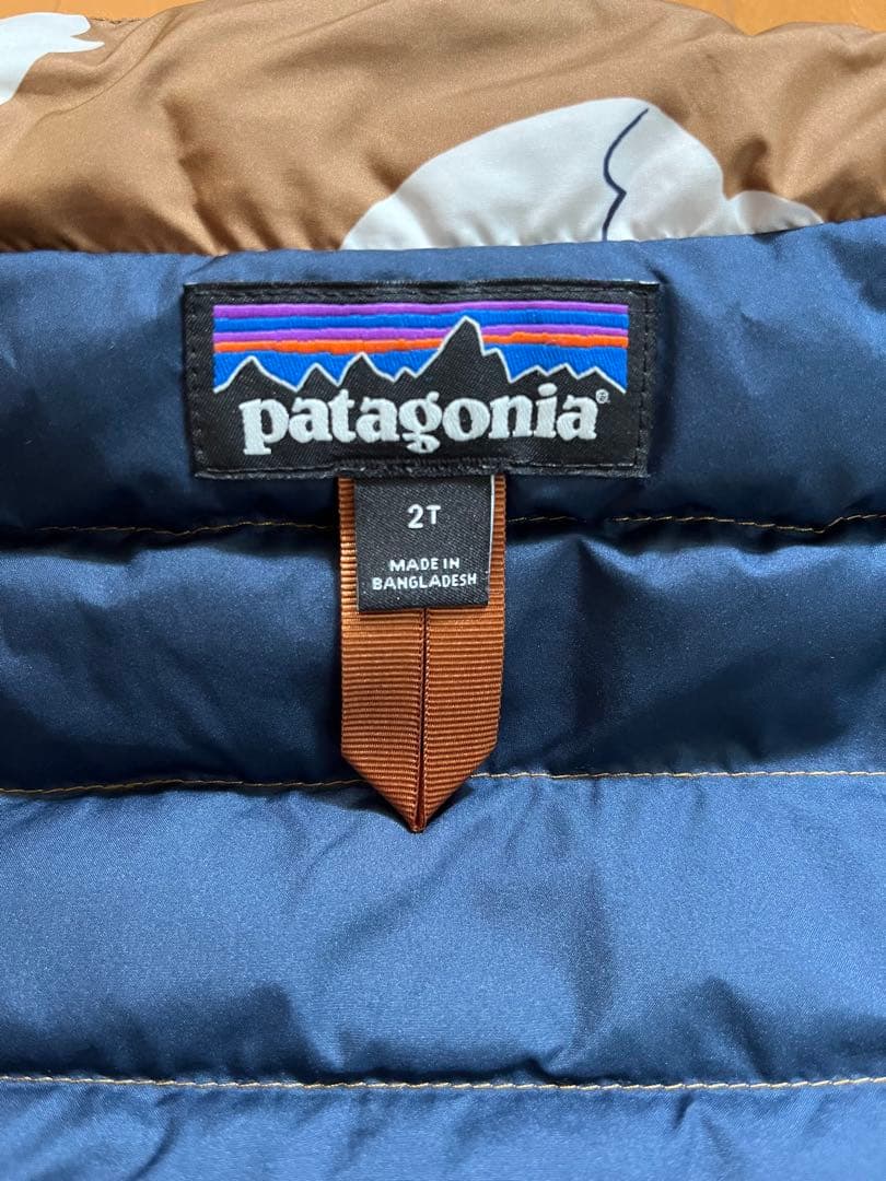 パタゴニア　ダウン　2T キッズ　バッファロー　ブラウン
