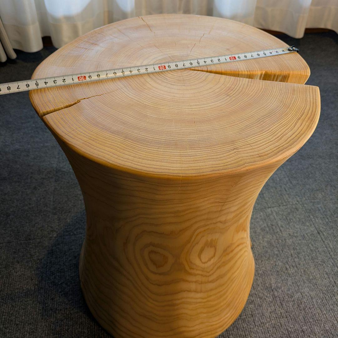 坂尻　　檜　大型　切り株　丸太　椅子　スツール　テーブル　高さ約45㎝