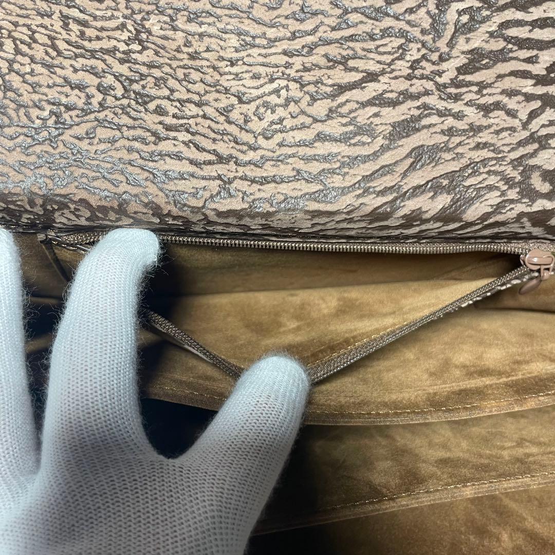 未使用級 【希少】KUDU革 セカンドバッグ amietアミエット製ダイヤル錠