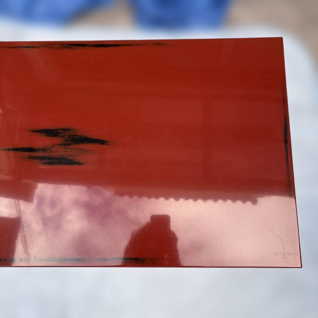 根来塗 島安汎工芸 木製文机 朱塗 昭和レトロ 古民具 学習机 - メルカリ