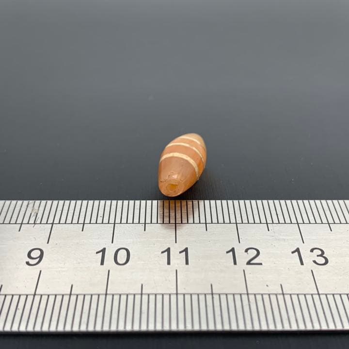 【アンティーク ビーズ】エッジドカーネリアン ビーズ 18.0mm