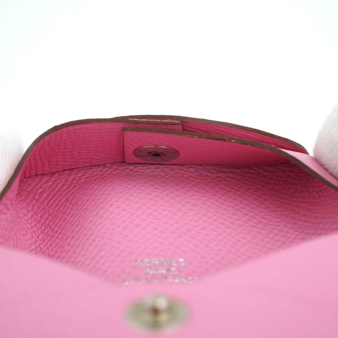 ✨新品未使用・箱付き✨　HERMES ケース　バスティア　エプソン　ピンク