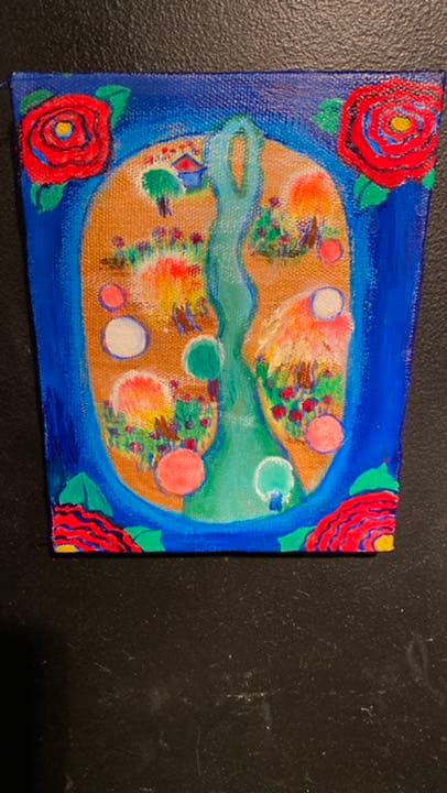 【アクリル画】 商品名 「小判川4」0号額なし　新品未使用品