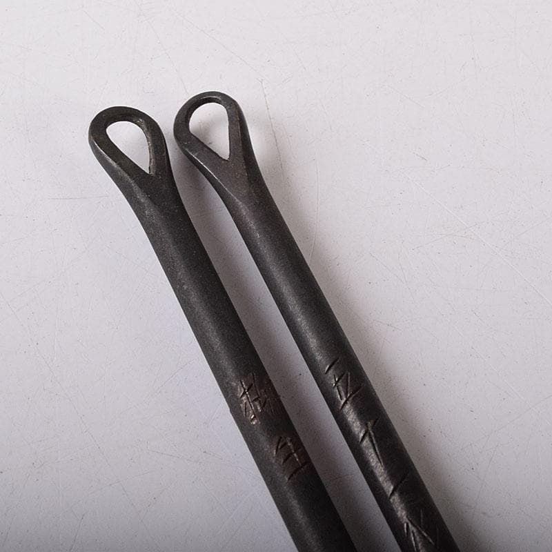 煎茶道具　明珍宗之作　鉄製　火箸　共箱　V　7808