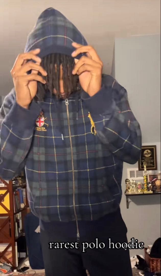 希少　90sPoloRalph Lauren チェック パーカー172センチ着用