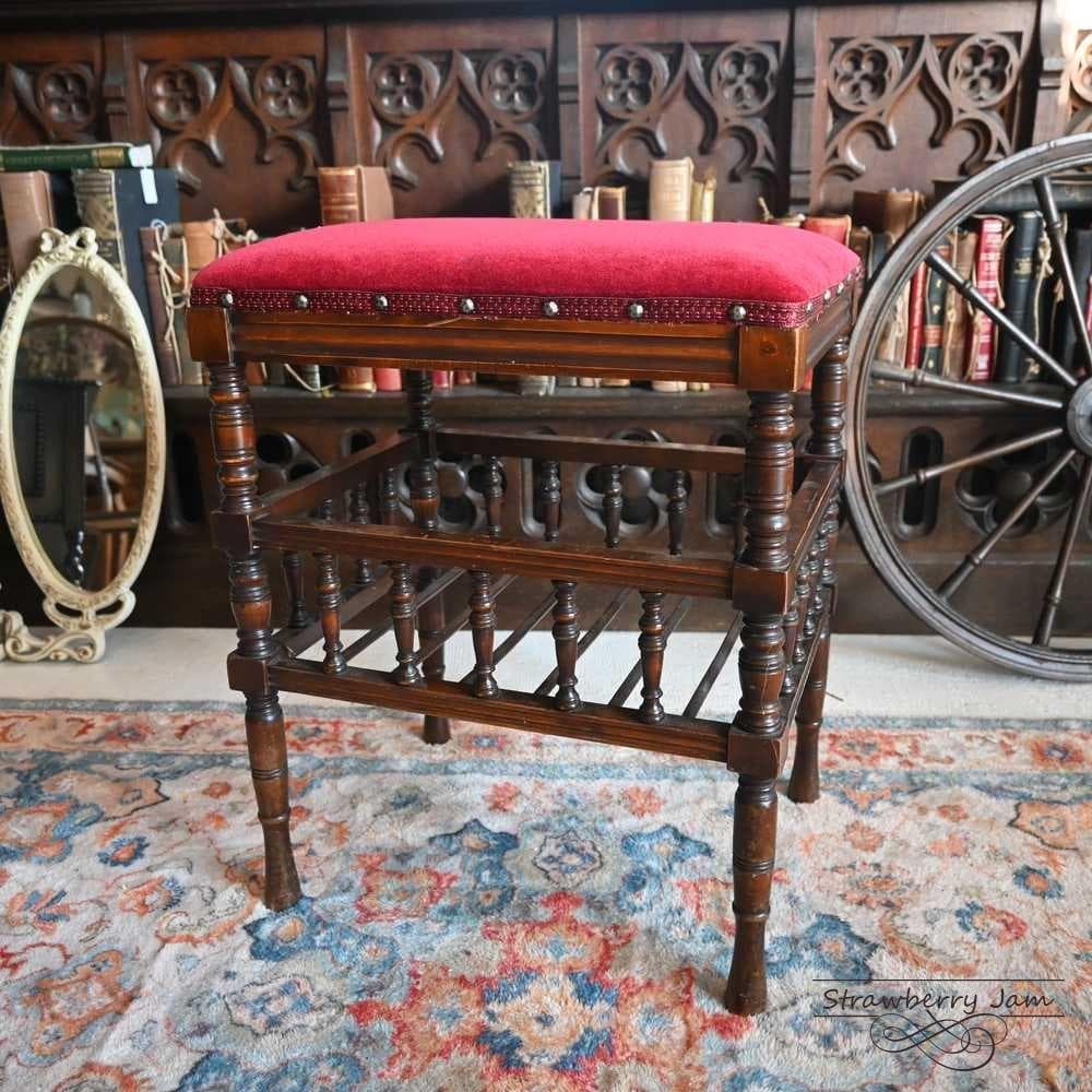 L3705-17 英国アンティーク スツール ピアノスツール 収納スツール L3705-17 英国アンティーク スツール ピアノスツール 収納スツール