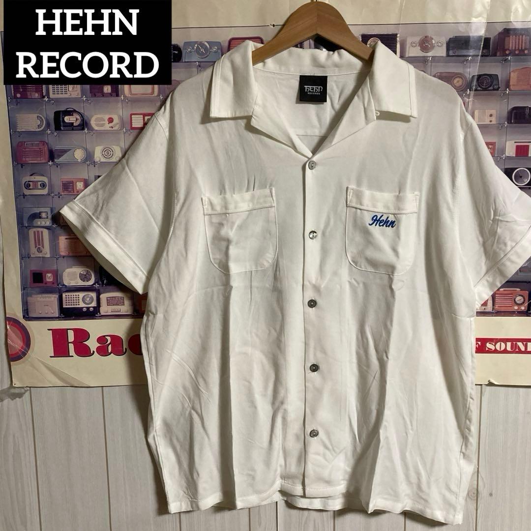 希少HEHN RECORDSヘンレコード藤井風レーヨン刺繍ロゴボーリングシャツ