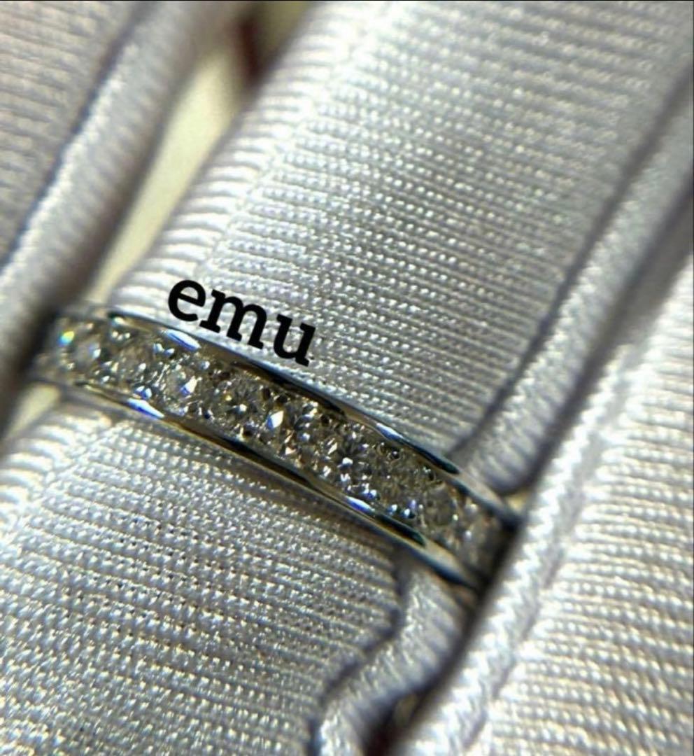 最高級モアサナイト / フルエタニティリング / レール留め