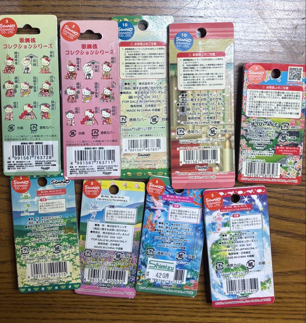 ご当地キティ　根付け&チャーム9点セット