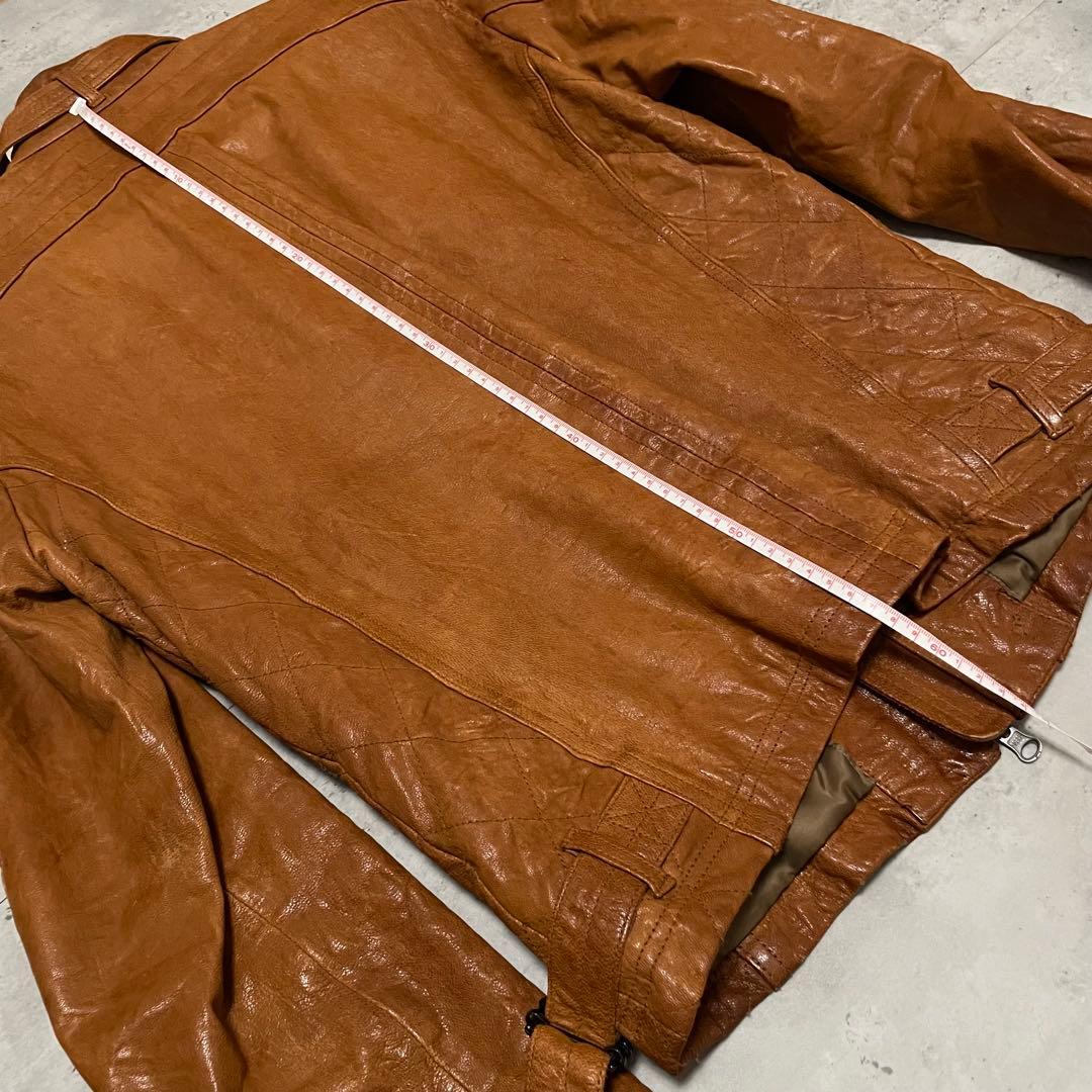 希少】 VINTAGE ライダース 山羊 ヤギ ゴートレザー ジップ アメカジ