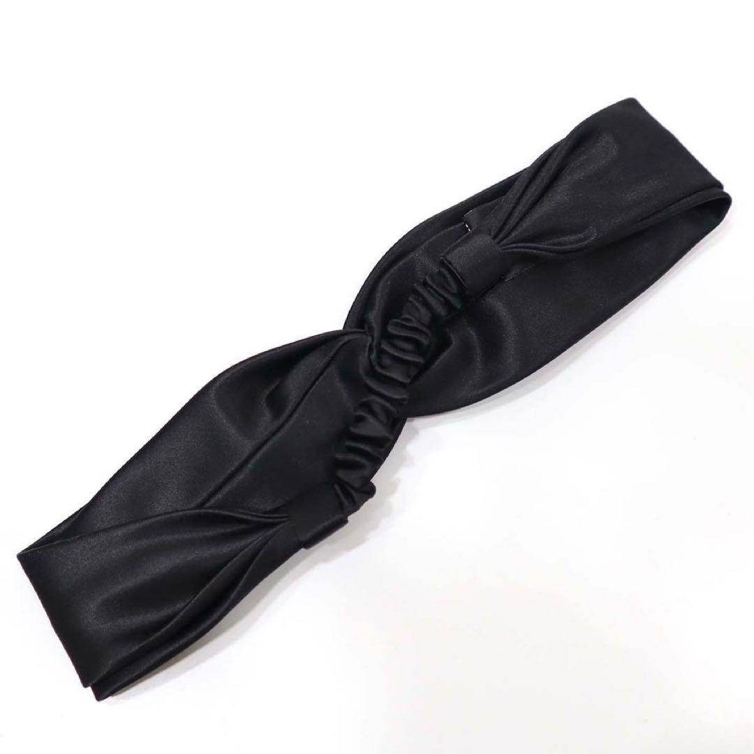 新品未使用　CHANEL ブラック リボン ヘアバンド　カチューシャ　おまけ付き