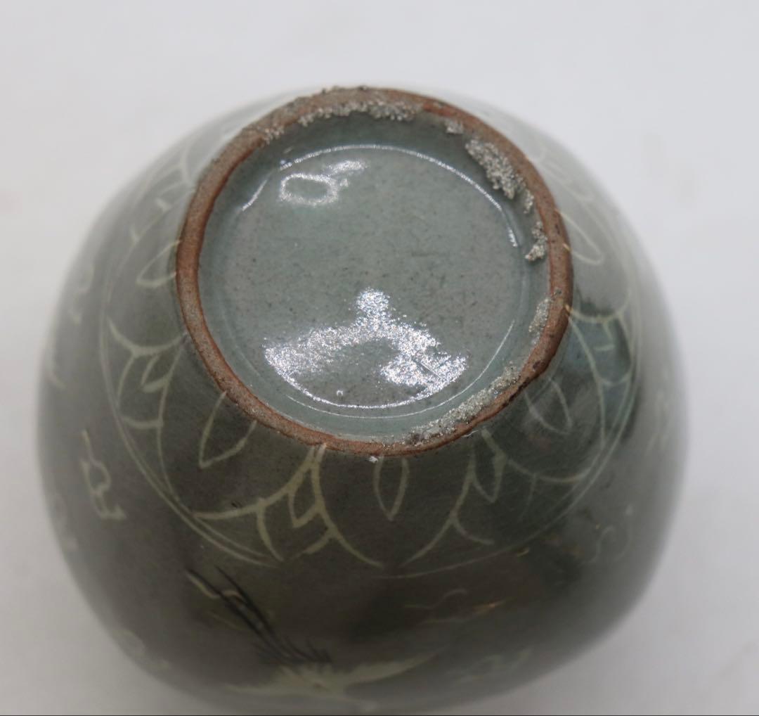 朝鮮青磁 象嵌 鶴紋瓶 李朝 送料込み260104 - メルカリ