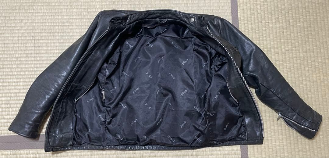 Schott 141 シングルライダース 34 裏ライナー有 ショット 革ジャン