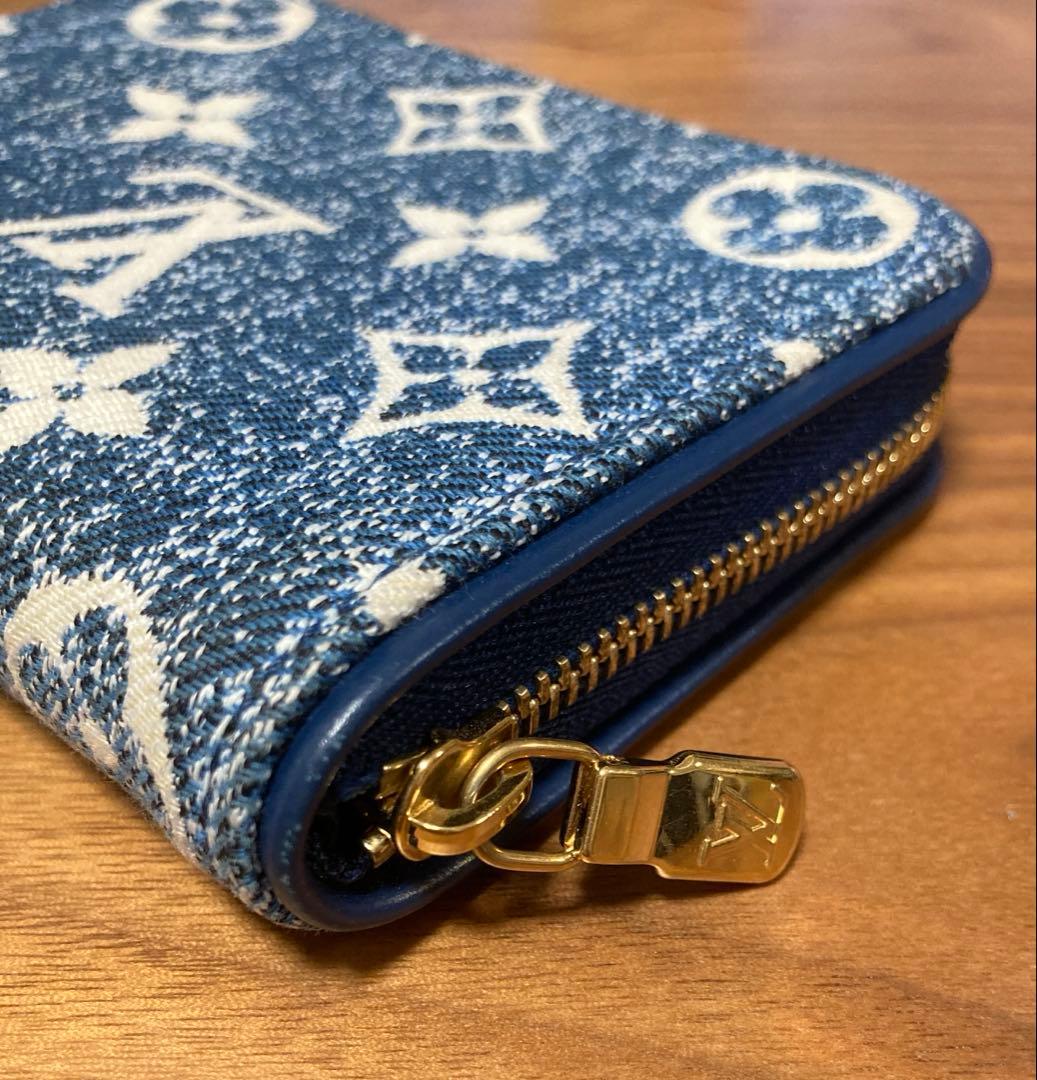 ルイヴィトン　ジッピーパース ジャガードデニム　マリーヌ