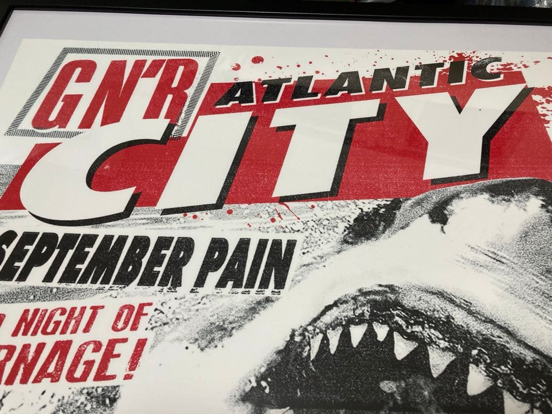 レア Guns N' Roses リトグラフ ガンズアンドローゼズ ポスター2日