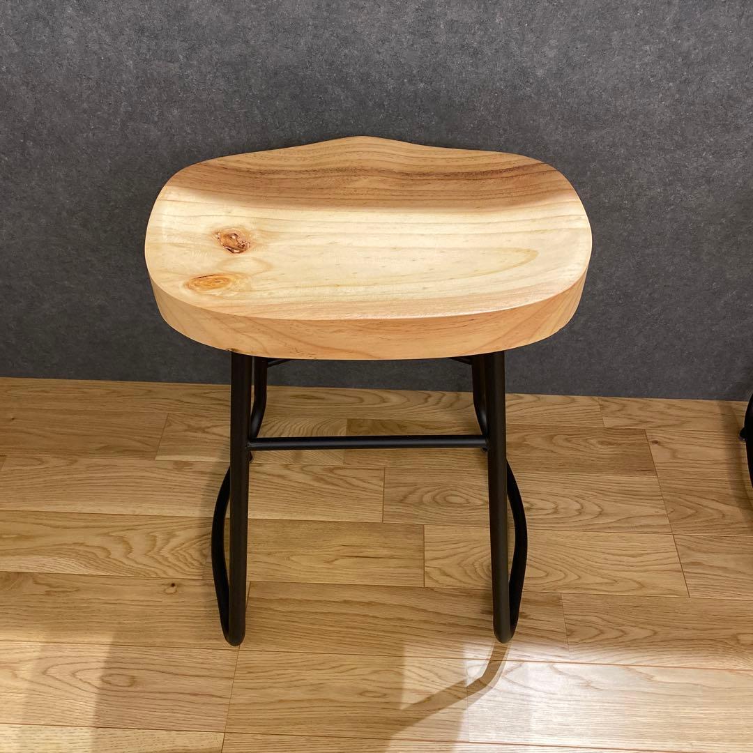 木製スツール 2脚セット
