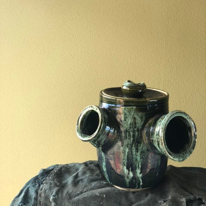 茶道具？ 高級ガラス工芸品 棗と茶杓セット〈高級 ガラス 棗 茶杓 セット 茶道