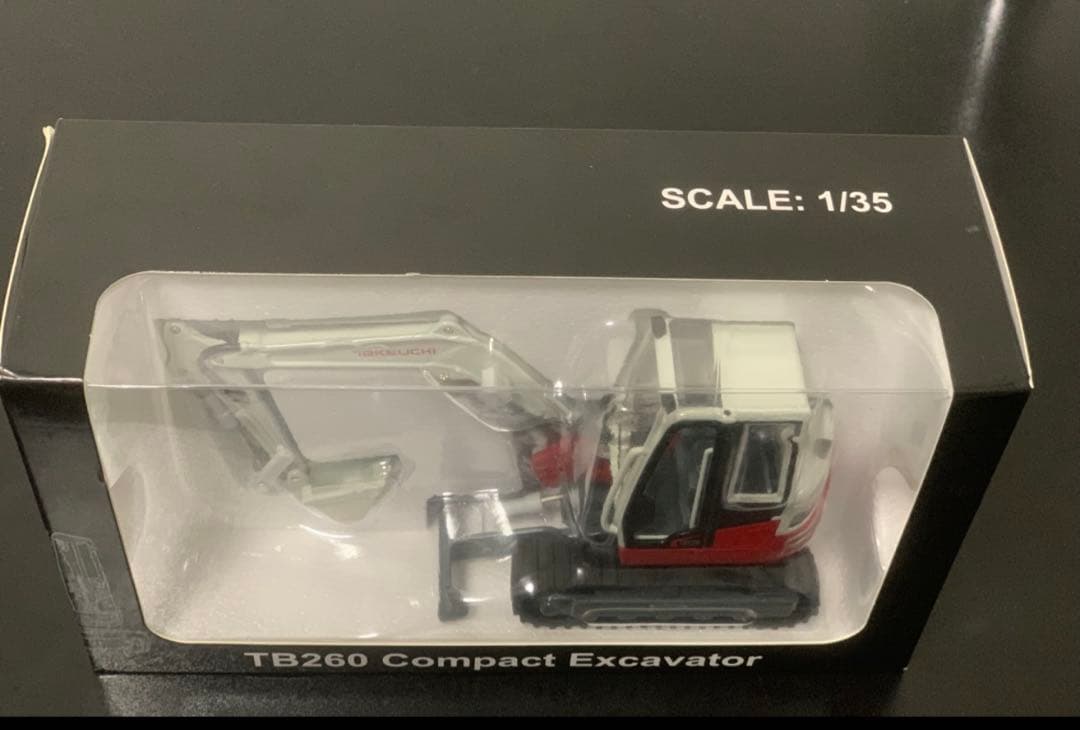 T286B ミニチュア重機 ホワイト/レッド1/35