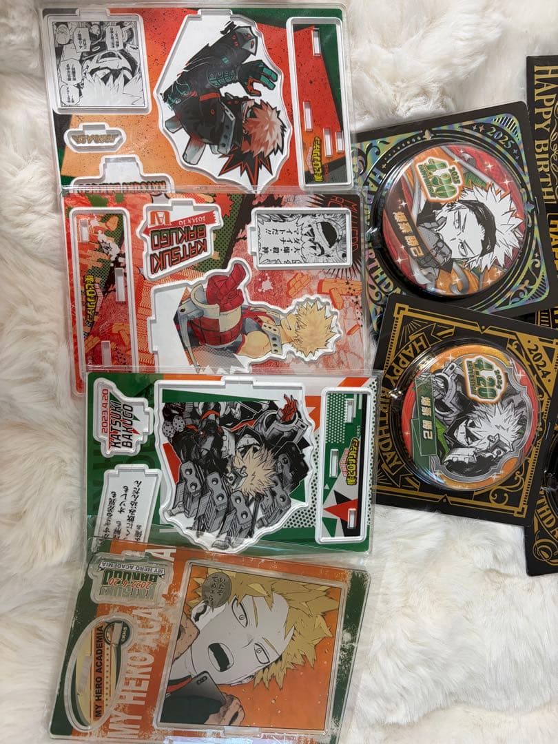 ヒロアカ 爆豪勝己 バースデイ缶バッジ アクリルスタンド