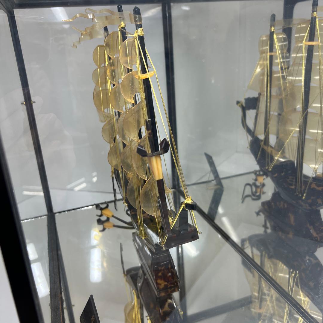 本鼈甲 オランダ船 ケース付 東Y7-1212①タトオ