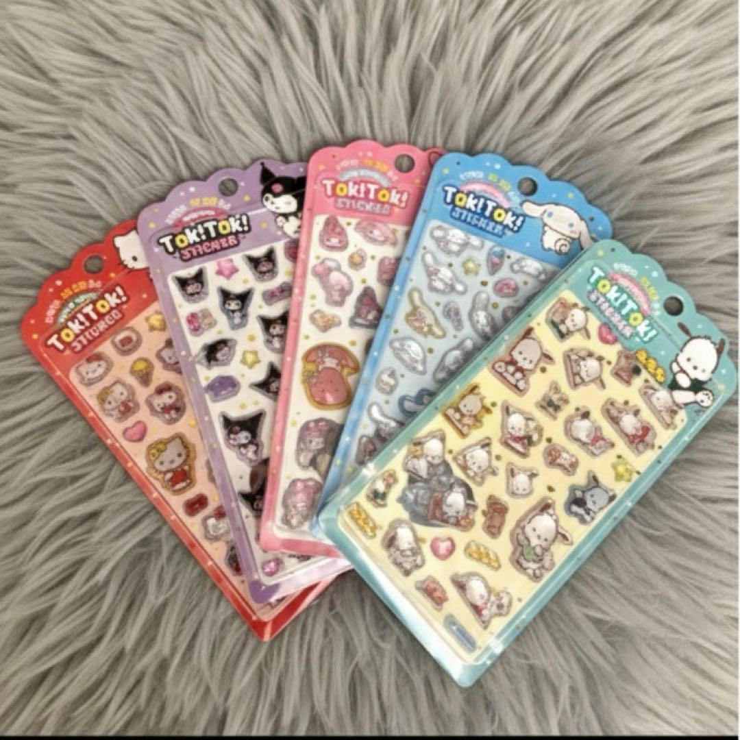 Tok!Tok! キャラクターシール BOX、各3枚5種合計15枚