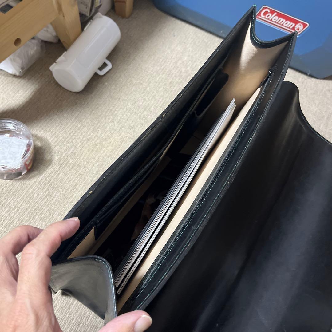 送料込みに変更　キタムラ　ビジネスバッグ　ブラックレザー　ダレスバッグ