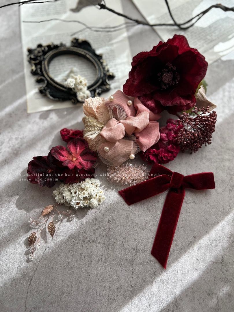 ときめく女の子エプロン&服ロゼット様order 髪飾り♡