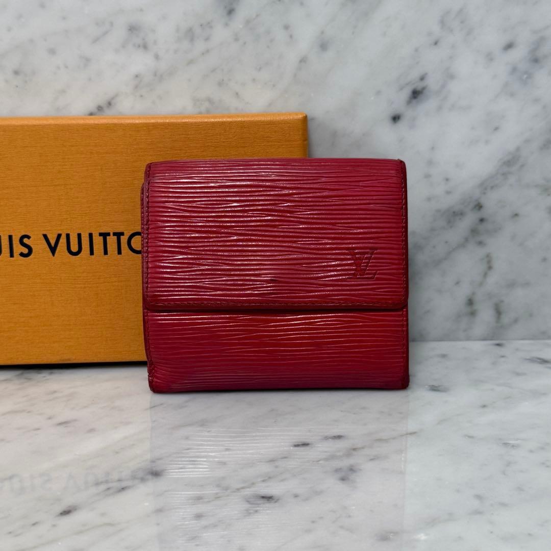 LOUIS VUITTON ルイヴィトン 三つ折財布 レッド 赤 エピ ミニ